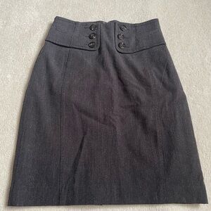 Le Chateau Gray Knee-Length Pencil Skirt